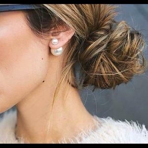 2 Sets of Front-and-Back Pearl Earrings